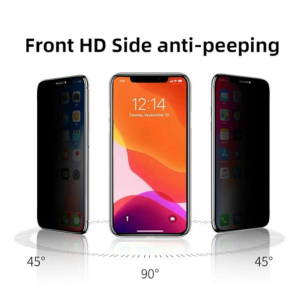 2Pcs Front Screen Privacy Protection Film For Full Phone With Black Side Iphone12 Max 6.7