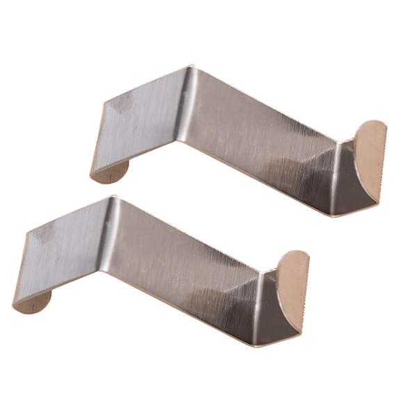 2Pcs Storage Stainless Steel Self Hanging Over Cabinet Door Hooks Hooks & Hangers