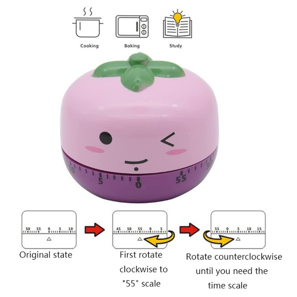 Cartoon Timer Digital Kitchen Countdown Cute Alarm Clock Management Tool