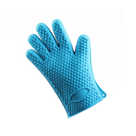 2Pcs Of Silica Gel Gloves Kitchen Five Fingers Baking Insulation Anti Scalding