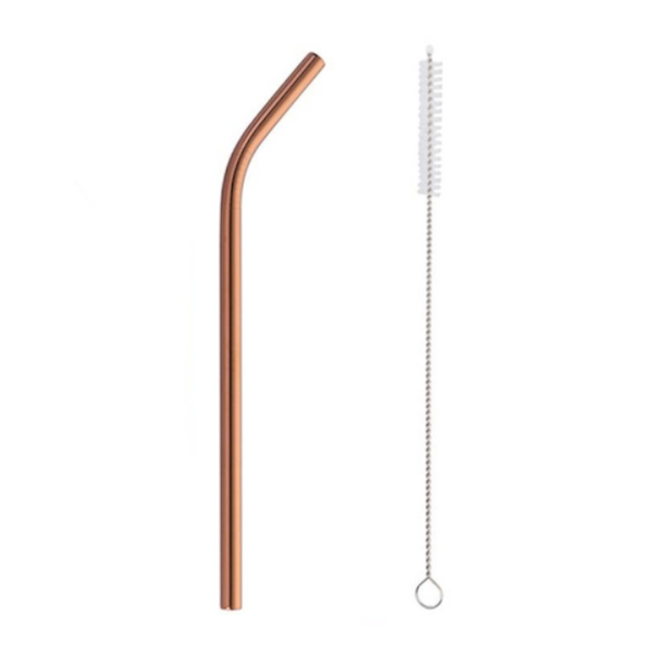 2Pcs Reusable Eco Friendly Stainless Steel Metal Milkshake Straws Straws & Stirrers