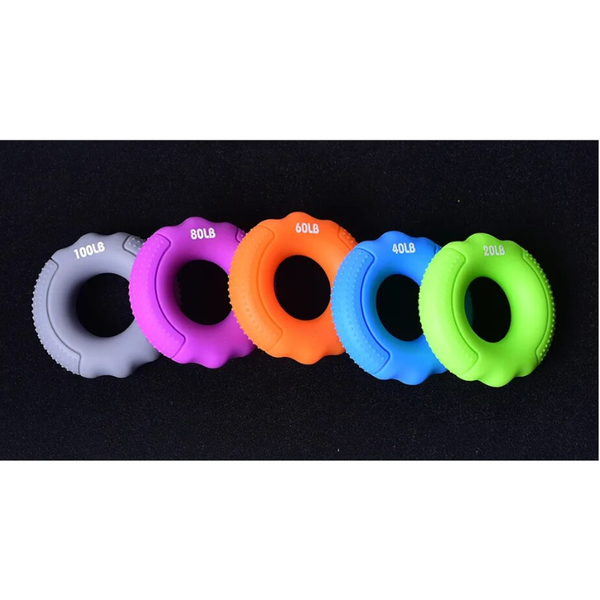 2Pcs Silicone Finger Gripper Hand Resistance Band Gripping Ring Wrist Stretcher Forearm Trainer Pow Exercise Carpal Expander