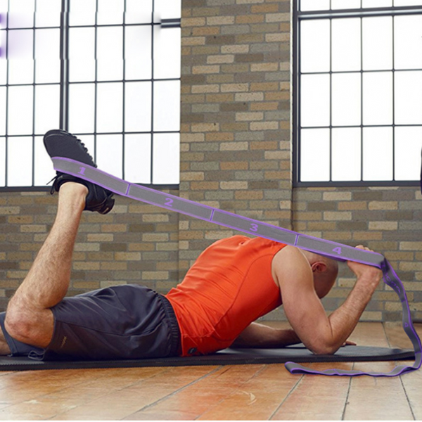 2Pcs Yoga Pull Strap Belt Latin Training Stretch Fitness Elastic Resistance Bands
