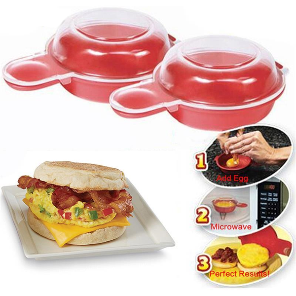 Easy Eggwich Microwave Omelet Cooker Kitchen Cooking Tool Red Microwave Cooking Gadgets