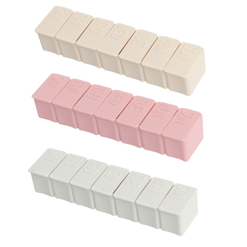 2Pcs Seven Grid Portable Pill Box Pill Boxes