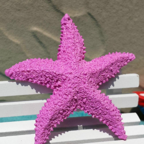2Pcs Fish Tank Ornament Mediterranean Resin Mini Starfish Aquarium Decoration Decorations