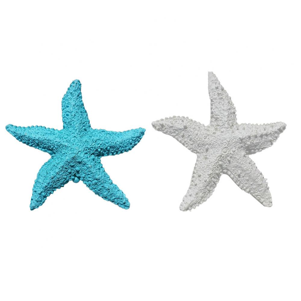 2Pcs Fish Tank Ornament Mediterranean Resin Mini Starfish Aquarium Decoration Decorations