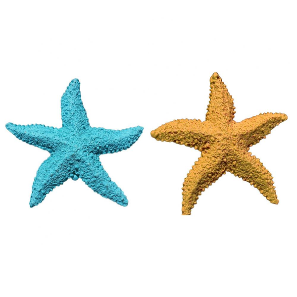 2Pcs Fish Tank Ornament Mediterranean Resin Mini Starfish Aquarium Decoration Decorations