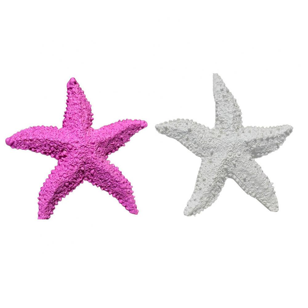 2Pcs Fish Tank Ornament Mediterranean Resin Mini Starfish Aquarium Decoration Decorations