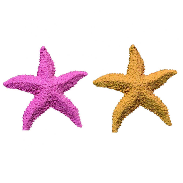 2Pcs Fish Tank Ornament Mediterranean Resin Mini Starfish Aquarium Decoration Decorations