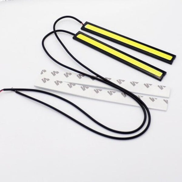 2Pcswaterproof Cob Strip Xenon White Led 14Cm Drl Fog Driving Lamp 12V Light Bulbs