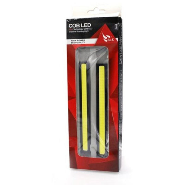 2Pcswaterproof Cob Strip Xenon White Led 14Cm Drl Fog Driving Lamp 12V Light Bulbs