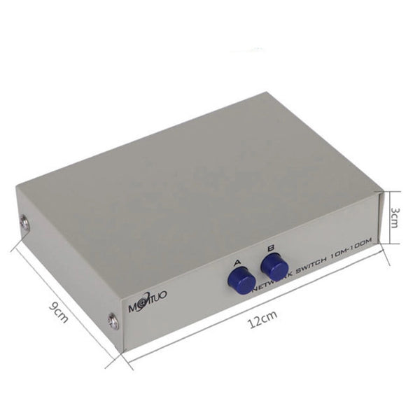 2Port A B Manual Network Sharing Switch Box 2In1 1In2 Rj45 Ethernet Switcher Network Switches