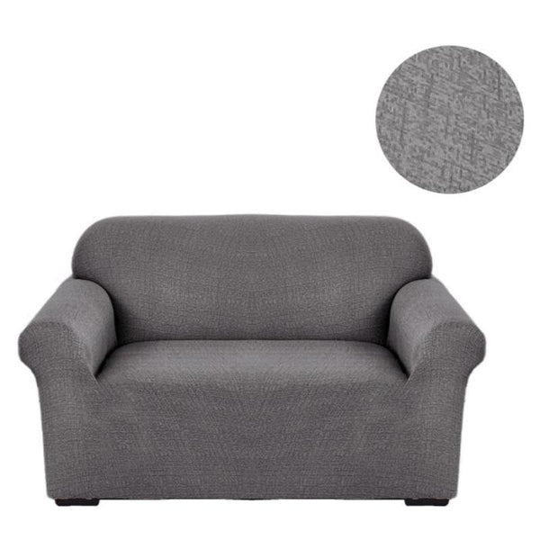 2 Seater Sofa Cover Solid Gray Style Protection For Living Room Chair Slipcover Slipcovers