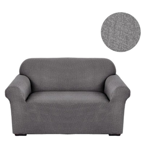 2 Seater Sofa Cover Solid Gray Style Protection For Living Room Chair Slipcover Slipcovers