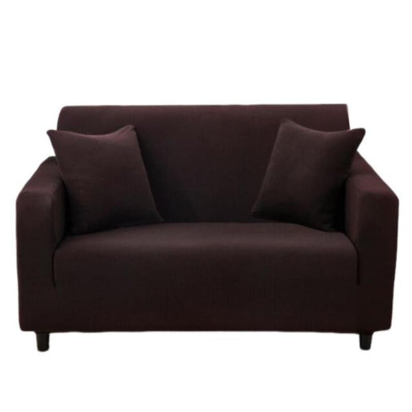 2 Seater Sofa Cover Plain Coffee Style Protection For Living Room Chair Slipcover Slipcovers