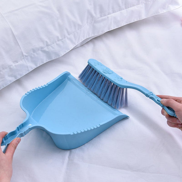 2Set Household Plastic Small Broom And Dustpan Sofa Bed Surface Cleaning Brush Desktop Sundries Sweeping The Kitchen