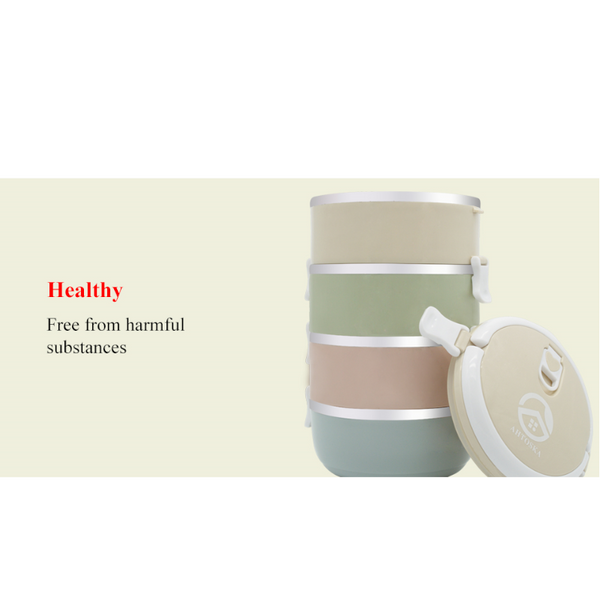 2/3/4 Layers Stainless Steel Thermal Lunch Boxes Portable Food Container Lunchboxes