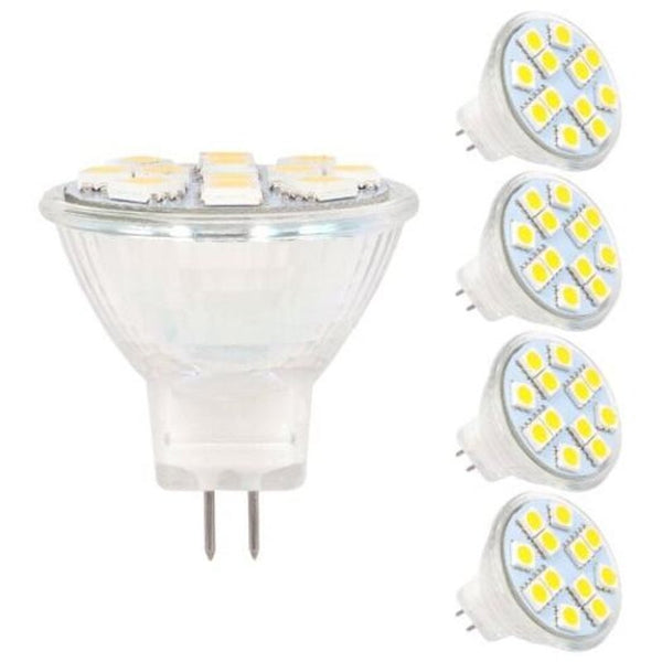 2W Mr11 Led Ac / Dc 10 30V 20W Halogen Replacement Gu4 Bi Pin Base Warm White Light Bulbs