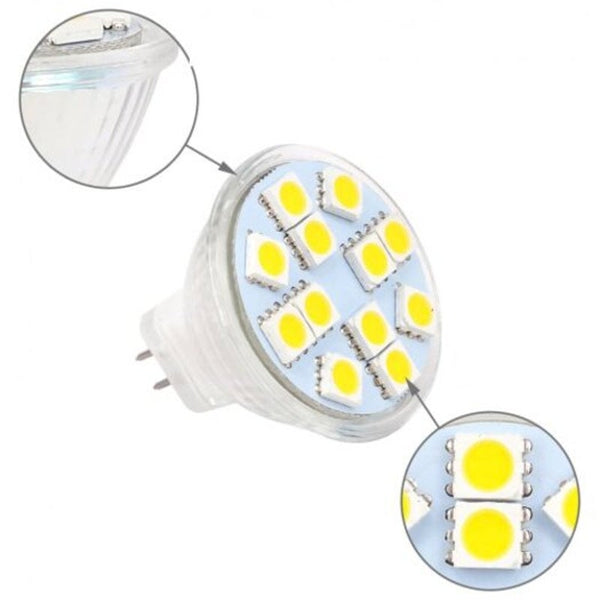 2W Mr11 Led Ac / Dc 10 30V 20W Halogen Replacement Gu4 Bi Pin Base Warm White Light Bulbs