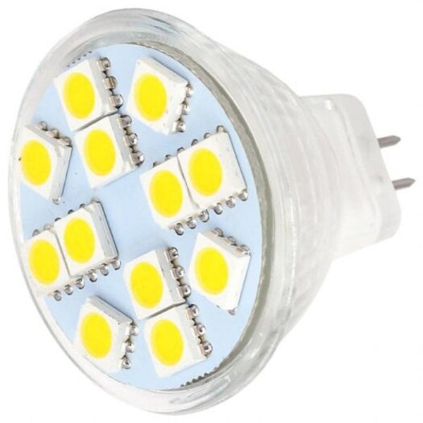 2W Mr11 Led Light Bulbs Ac / Dc 10 30V 20W Halogen Replacement Gu4 Bi Pin Base Warm White