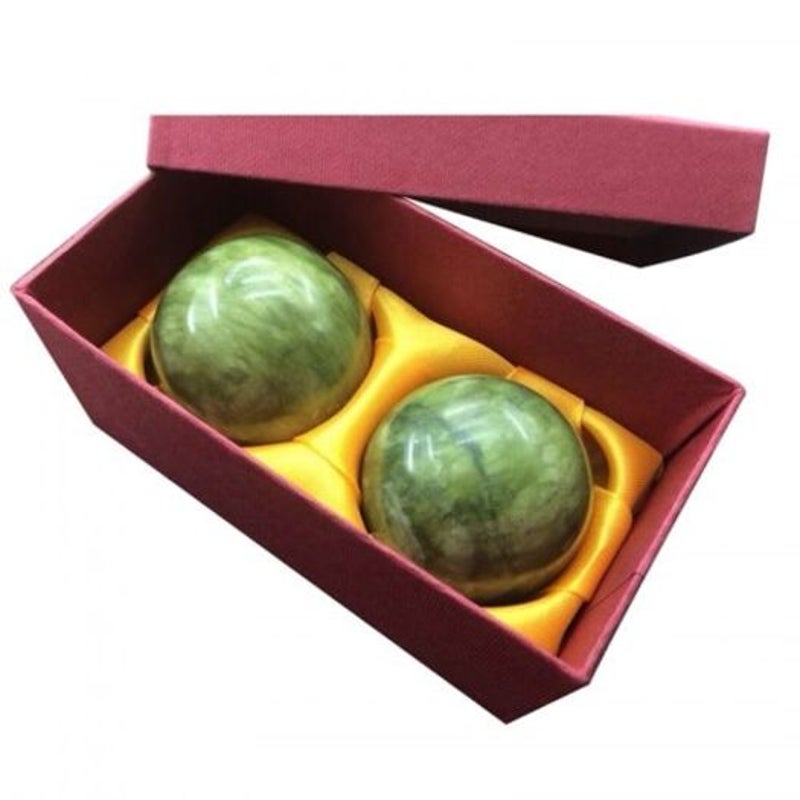 2X Marble Jade Baoding Chinese Stress Exercise Balls Other Natural Remedies