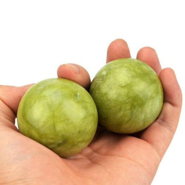 2X Marble Jade Baoding Chinese Stress Exercise Balls Other Natural Remedies