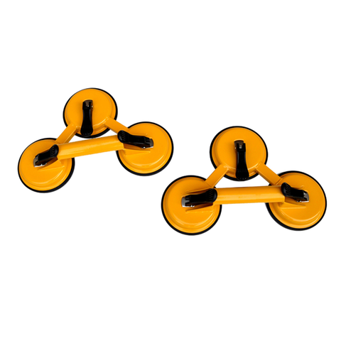 2X 150Kg Load Aluminum Triple Suction Cup Pad Glazer Glass Sucker Remover Lifter Other Hand Tools
