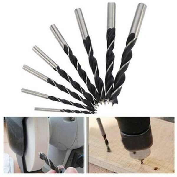 3 10Mm Three Point Woodworking Drill Board Hole Reamer 8Pcs Silver