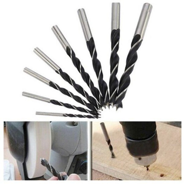 3 10Mm Three Point Woodworking Drill Board Hole Reamer 8Pcs Silver Wood Drill Bits
