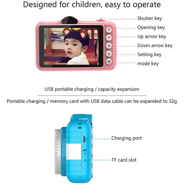 Action Cameras 3.5 Inch Mini Cute Digital For Kids 12Mp 1080Phd Photo Video Digital Cameras