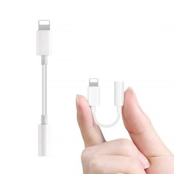 3.5 Mm Jack Aux Earphone Audio Adapter Cable For Iphone Xs Max / Xr 8 Plus White Cables & Adapters