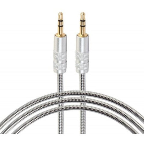 3.5Mm Audio Cable For Aux Mic Car Silver