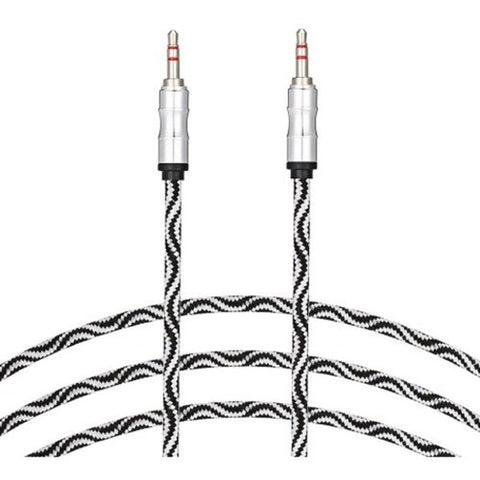 3.5Mm Audio Cable Leopard Earphone Wire For Aux Car 150Cm Silver