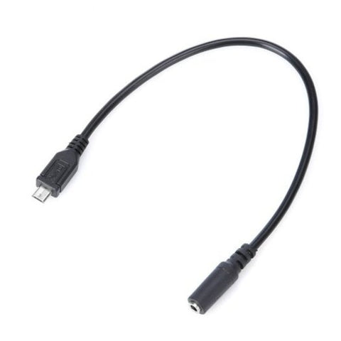 3.5Mm Audio Female To Micro Usb Pin Male Cable 30Cm Black