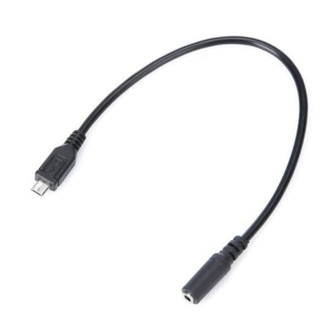 3.5Mm Audio Female To Micro Usb Pin Male Cable 30Cm Black Cables & Adapters