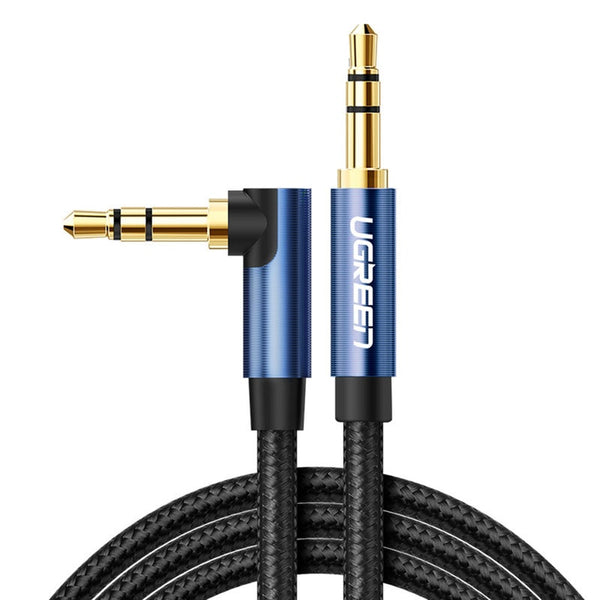 3.5Mm Audio Jack Cable Male To Aux For Samsung S20 Car Headphone Mp34 Cord Wire Line 90 Degree Cables & Adapters