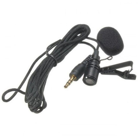3.5Mm High Sensitive 2.4M Tie Clip On Lapel Lavalier Mic Microphone Black
