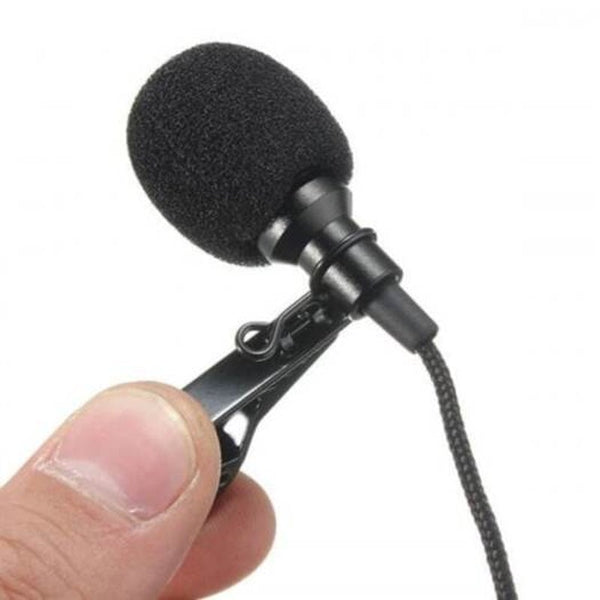 3.5Mm High Sensitive 2.4M Tie Clip On Lapel Lavalier Mic Microphone Black Microphones & Wireless Systems