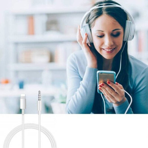 3.5Mm Male Stereo Audio Aux Cable Compatible For Iphone X / Xs Max Xr 8 Plus 7 White Cables & Adapters
