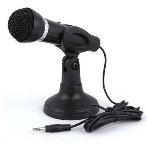 Microphones 3.5Mm Plug In For Computer Recording Omnidirectional Black