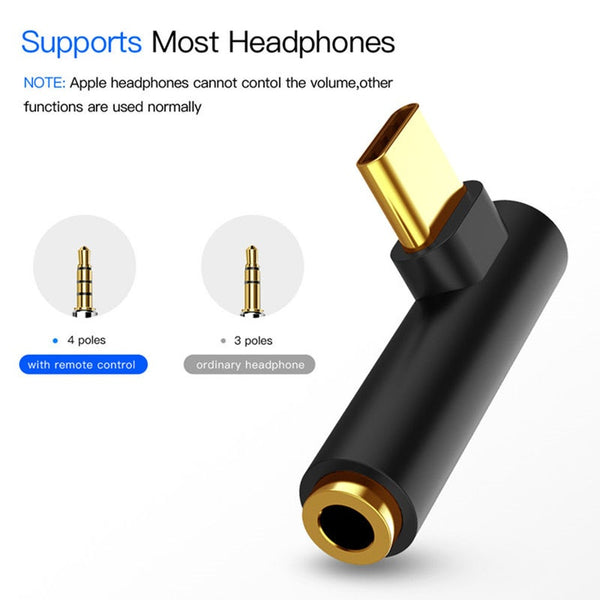 3.5Mm Type C Jack Earphone Cable Usb Male To Aux Audio Adapter Converter Cables & Adapters