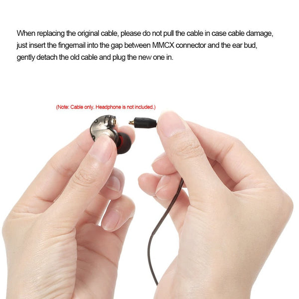 3.5Mm Wired Earphones Cable Detachable Replacement Headphone Cord / Microphone Mmcx Connector For Shure Se215 Se315 Se425 Se535 Se846 Ue900 Headphones