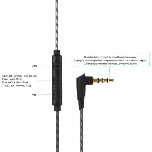 3.5Mm Wired Earphones Cable Detachable Replacement Headphone Cord / Microphone Mmcx Connector For Shure Se215 Se315 Se425 Se535 Se846 Ue900 Headphones