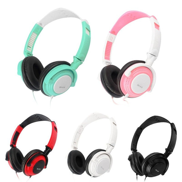 3.5Mm Wired Gaming Headset Over Ear Sports Headphones Music Earphones Red