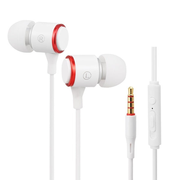 3.5Mm Wired In Ear Headphones With Mic Line Control Music Sport Headset 1.2M Cable Earphone For Smart Phones Tablet Laptops White Wired Earphones