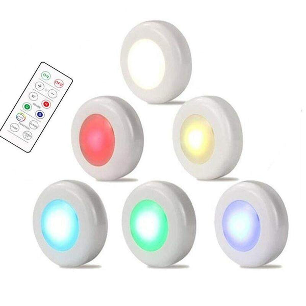 Wall Lights Mini Remote Control Led Battery Operated Night For Wardrobe Cabinet Bedside Night Lights