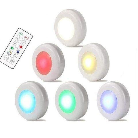 Wall Lights Mini Remote Control Led Battery Operated Night For Wardrobe Cabinet Bedside Night Lights