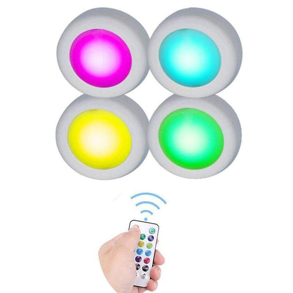 Wall Lights Mini Remote Control Led Battery Operated Night For Wardrobe Cabinet Bedside