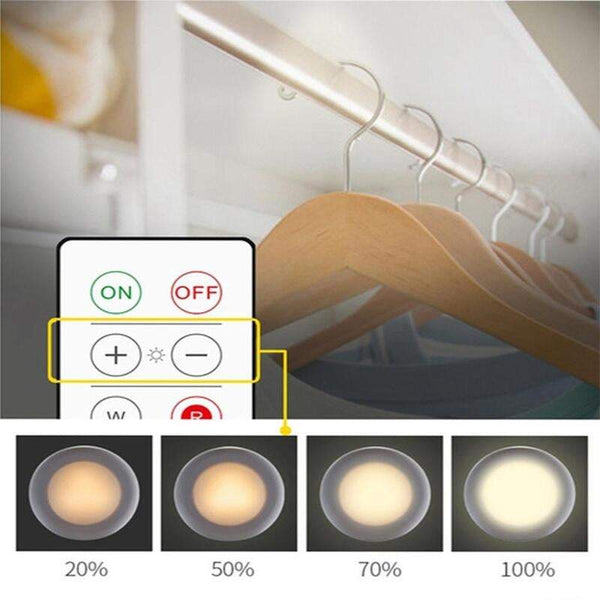 Wall Lights Mini Remote Control Led Battery Operated Night For Wardrobe Cabinet Bedside Night Lights